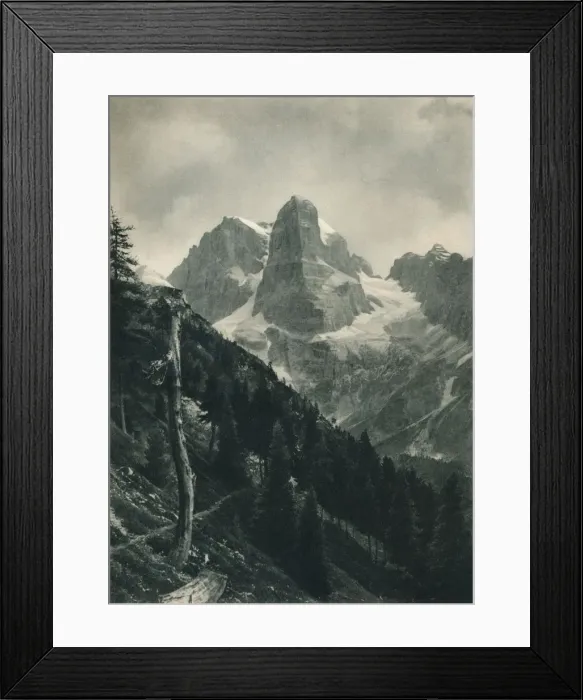 Framed Print : View of the Brenta Group, Madonna di Campiglio, Dolomites, Italy, 1927. Artist: Eugen Poppel Framed Print : View of the Brenta Group, Madonna di Campiglio, Dolomites, Italy, 1927. Artist: Eugen Poppel