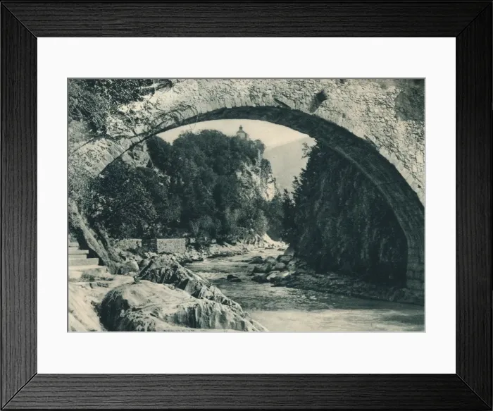 Framed Print : The Passer River and the Castle of Zeno, Merano, South Tyrol, Italy, 1927. Artist: Eugen Poppel Framed Print : The Passer River and the Castle of Zeno, Merano, South Tyrol, Italy, 1927. Artist: Eugen Poppel