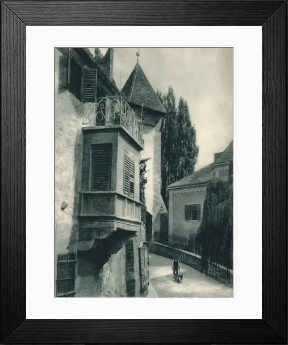Framed Print : A quiet corner of Merano, South Tyrol, Italy, 1927. Artist: Eugen Poppel Framed Print : A quiet corner of Merano, South Tyrol, Italy, 1927. Artist: Eugen Poppel