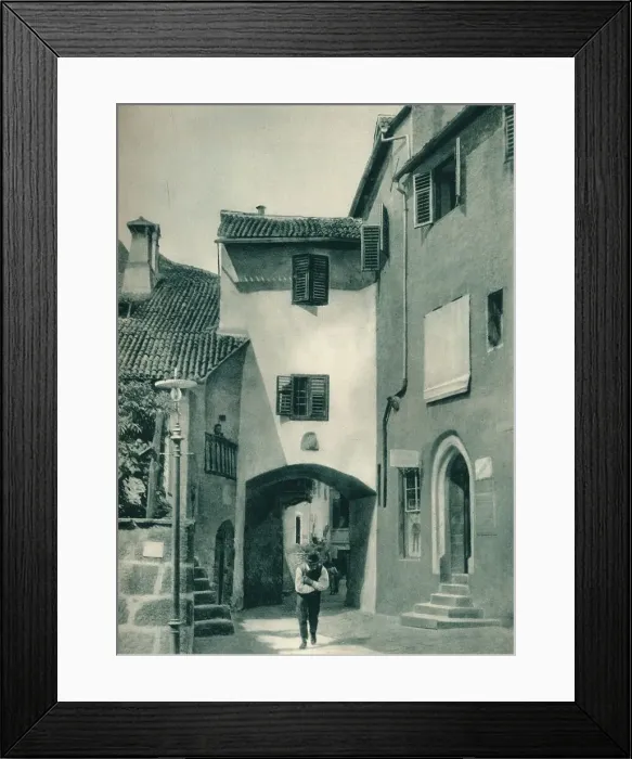 Framed Print : A quiet street, Merano, South Tyrol, Italy, 1927. Artist: Eugen Poppel Framed Print : A quiet street, Merano, South Tyrol, Italy, 1927. Artist: Eugen Poppel