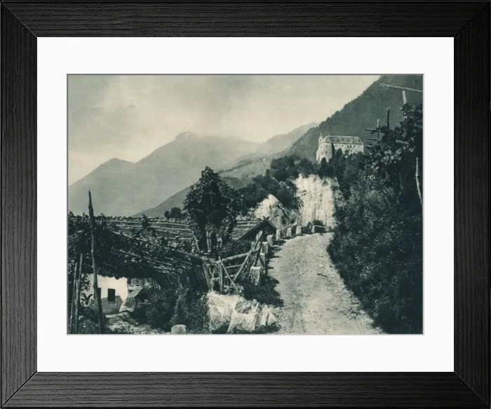 Framed Print : Landscape with Tyrol Castle, Merano, South Tyrol, Italy, 1927. Artist: Eugen Poppel Framed Print : Landscape with Tyrol Castle, Merano, South Tyrol, Italy, 1927. Artist: Eugen Poppel