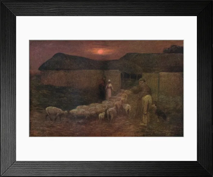 Framed Print : Folding Time, c1900, (1918). Artist: Edward Stott Framed Print : Folding Time, c1900, (1918). Artist: Edward Stott