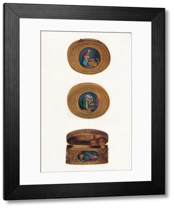 Framed Print : Snuff-Box, c1740, (1918). Artists: Jean-Simeon Chardin, Godefroy Framed Print : Snuff-Box, c1740, (1918). Artists: Jean-Simeon Chardin, Godefroy