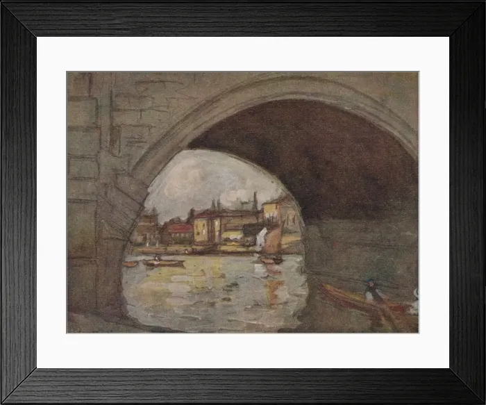 Framed Print : The River, Richmond, c1910, (1918). Artist: Horace Mann Livens Framed Print : The River, Richmond, c1910, (1918). Artist: Horace Mann Livens