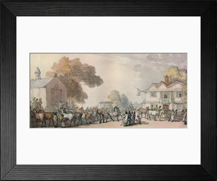 Framed Print : A Horse Fair at Southampton, c1820, (1918). Artist: Thomas Rowlandson Framed Print : A Horse Fair at Southampton, c1820, (1918). Artist: Thomas Rowlandson