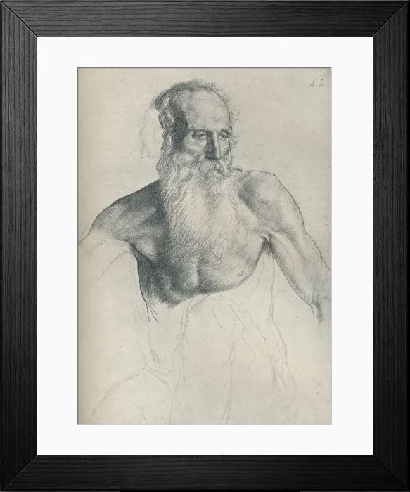 Framed Print : Etude De Vieillard A Longue Barbe, c1895, (1923). Artist: Alphonse Legros Framed Print : Etude De Vieillard A Longue Barbe, c1895, (1923). Artist: Alphonse Legros