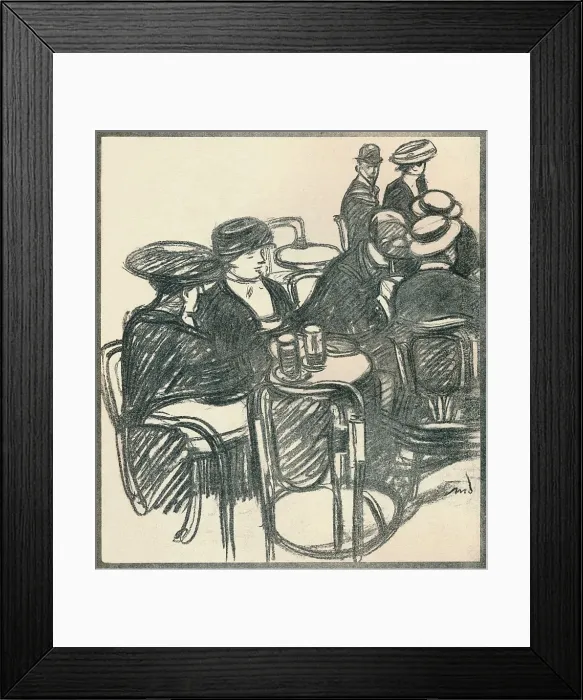 Framed Print : Terrasse De Cafe, c1920, (1923). Artist: Maxime Dethomas Framed Print : Terrasse De Cafe, c1920, (1923). Artist: Maxime Dethomas