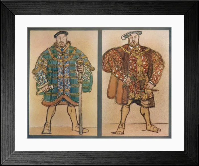 Framed Print : Costume Designs for Henry VIII (Theatre De L Opera, Paris, 1920), c1920, (1923). Artist: Maxime Dethomas Framed Print : Costume Designs for Henry VIII (Theatre De L Opera, Paris, 1920), c1920, (1923). Artist: Maxime Dethomas