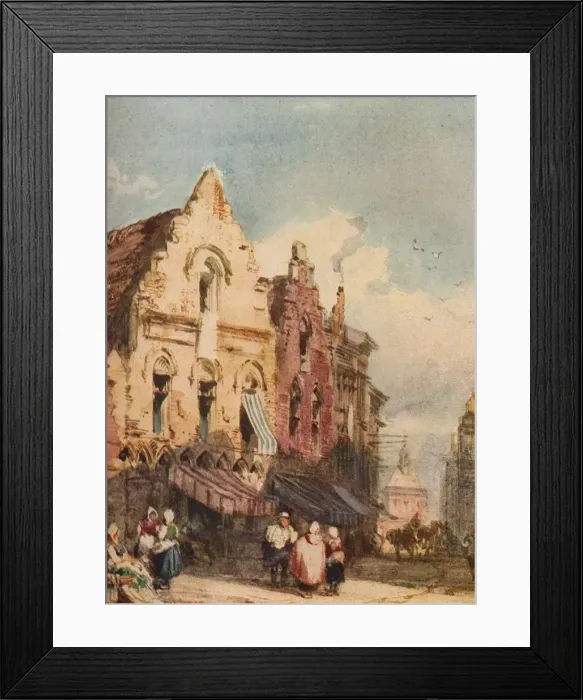 Framed Print : Street Scene, c1826, (1923). Artist: Richard Parkes Bonington Framed Print : Street Scene, c1826, (1923). Artist: Richard Parkes Bonington