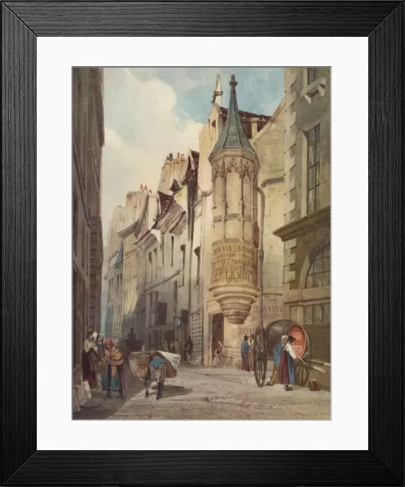 Framed Print : Paris Street Scene The House of Admiral Coligny, 1831, (1923). Artist: Thomas Shotter Boys Framed Print : Paris Street Scene The House of Admiral Coligny, 1831, (1923). Artist: Thomas Shotter Boys
