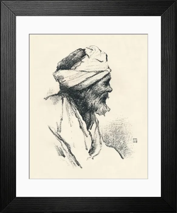 Framed Print : Study of a Head, c1893, (1894). Artist: Mortimer L Menpes Framed Print : Study of a Head, c1893, (1894). Artist: Mortimer L Menpes