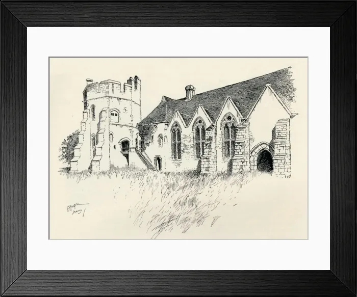 Framed Print : Stokesay Castle, c1893, (1894). Artist: Charles George Harper Framed Print : Stokesay Castle, c1893, (1894). Artist: Charles George Harper