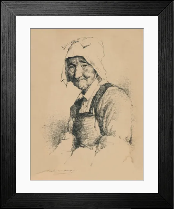 Framed Print : Portrait of an old woman, c1890, (1894). Artist: Mortimer L Menpes