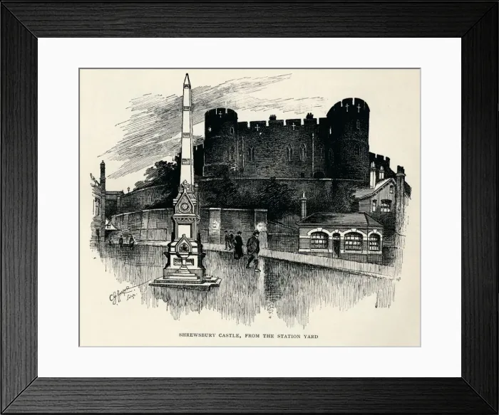 Framed Print : Shrewsbury Castle, from the station yard, c1893, (1894). Artist: Charles George Harper Framed Print : Shrewsbury Castle, from the station yard, c1893, (1894). Artist: Charles George Harper