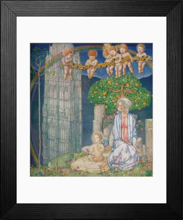 Framed Print : Our Lady of Promise, c1918, (1919). Artist: Edward Reginald Frampton Framed Print : Our Lady of Promise, c1918, (1919). Artist: Edward Reginald Frampton