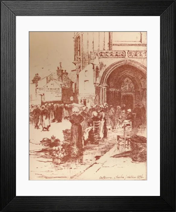Framed Print : Coutances, 1896, (1897). Artist: Charles John Watson Framed Print : Coutances, 1896, (1897). Artist: Charles John Watson