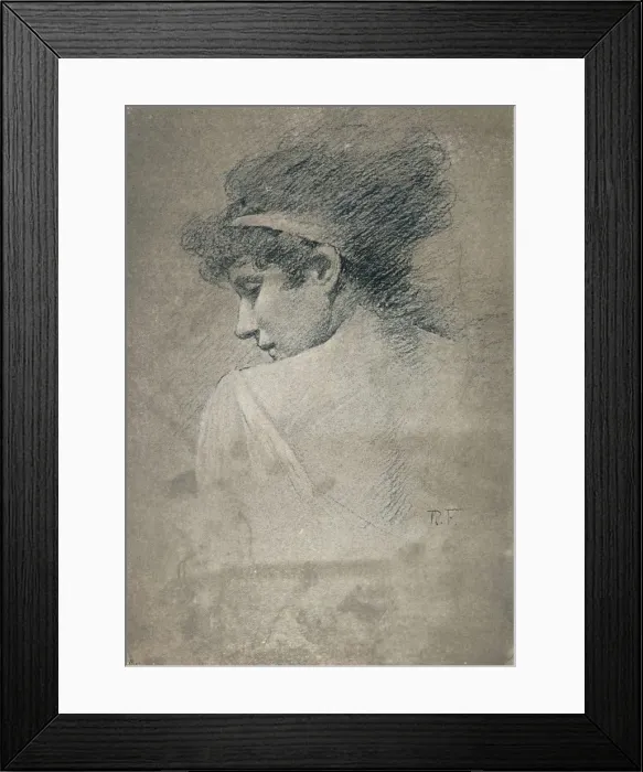 Framed Print : Female Study, c1895, (1897). Artist: Robert Fowler Framed Print : Female Study, c1895, (1897). Artist: Robert Fowler