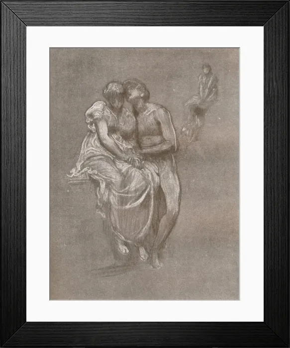 Framed Print : Studies for Wedded, 1882, (1897). Artist: Frederic Leighton Framed Print : Studies for Wedded, 1882, (1897). Artist: Frederic Leighton