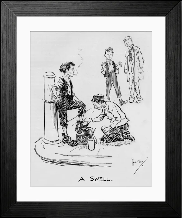 Framed Print : A Swell, c1896, (1897). Artist: Philip William May Framed Print : A Swell, c1896, (1897). Artist: Philip William May