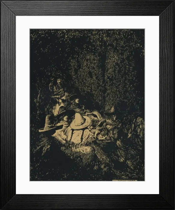 Framed Print : Night Scene at Puebla, c1895, (1896). Artist: Mortimer Luddington Menpes Framed Print : Night Scene at Puebla, c1895, (1896). Artist: Mortimer Luddington Menpes