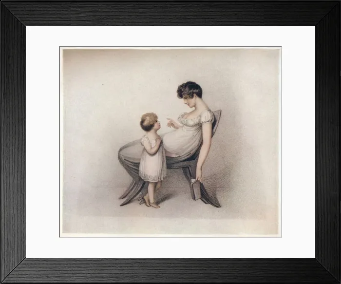 Framed Print : I Could Not Learn My Book Mama, c1810. Artist: Adam Buck Framed Print : I Could Not Learn My Book Mama, c1810. Artist: Adam Buck