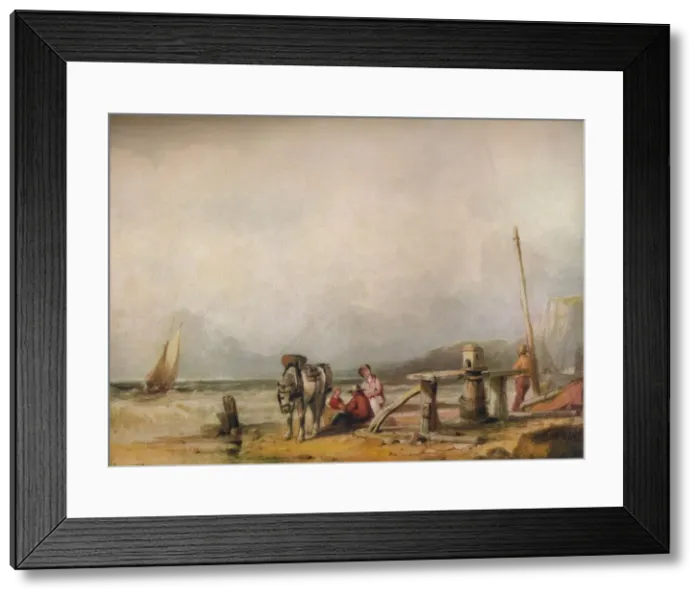Framed Print : Seascape, c1845. Artist: Edwin Aaron Penley Framed Print : Seascape, c1845. Artist: Edwin Aaron Penley