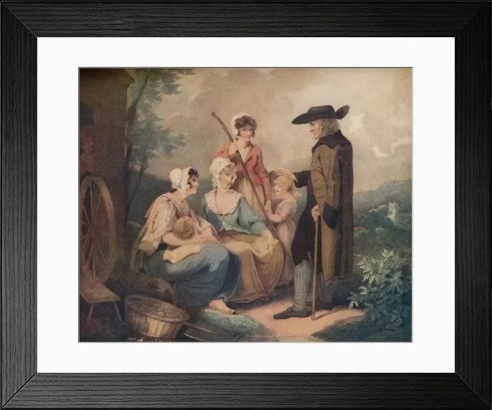 Framed Print : The Cottage Door, c1791. Artist: Thomas Gaugain