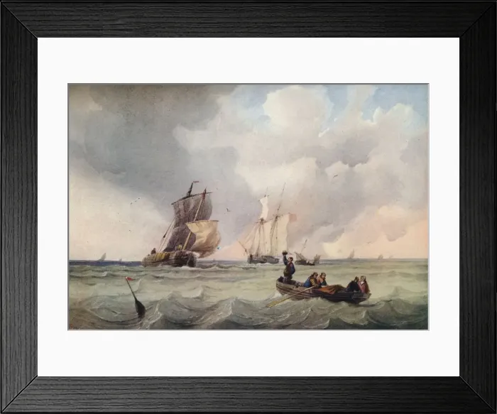Framed Print : Seascape, c1860. Artist: Alexandre Francia Framed Print : Seascape, c1860. Artist: Alexandre Francia