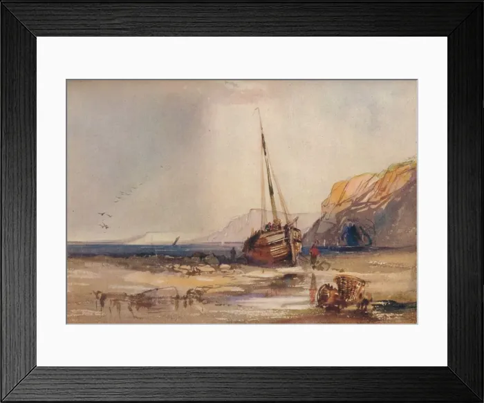 Framed Print : Beach Scene, c1840. Artist: William Roxby Beverley Framed Print : Beach Scene, c1840. Artist: William Roxby Beverley