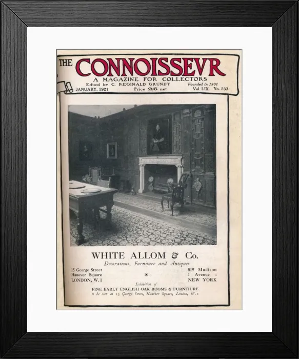 Framed Print : Cover of The Connoisseur, January 1921 Framed Print : Cover of The Connoisseur, January 1921