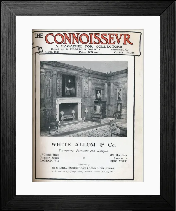 Framed Print : Cover of The Connoisseur, April 1921 Framed Print : Cover of The Connoisseur, April 1921