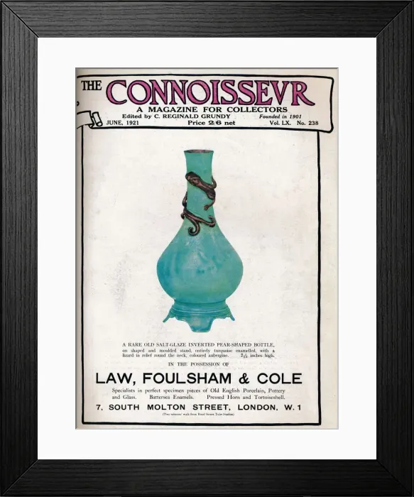 Framed Print : Cover of The Connoisseur, June 1921 Framed Print : Cover of The Connoisseur, June 1921