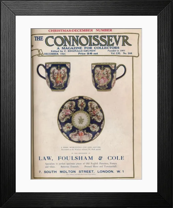 Framed Print : Cover of The Connoisseur, December 1921 Framed Print : Cover of The Connoisseur, December 1921