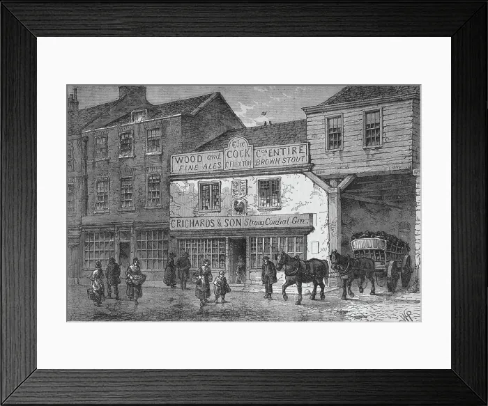 Framed Print : The old Cock Tavern, 4 Tothill Street, Westminster, London, 1875 (1878) Framed Print : The old Cock Tavern, 4 Tothill Street, Westminster, London, 1875 (1878)