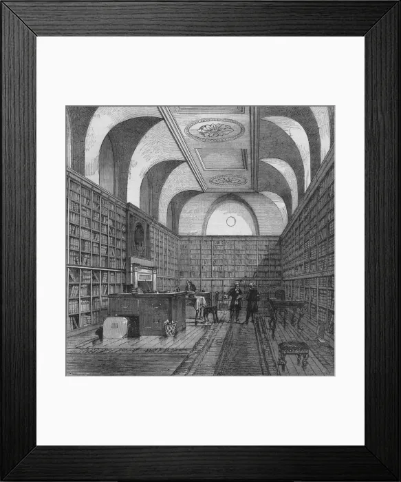 Framed Print : The Kings Library, Buckingham House, Westminster, London, 1775 (1878) Framed Print : The Kings Library, Buckingham House, Westminster, London, 1775 (1878)