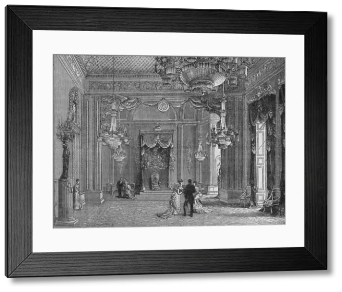 Framed Print : The Throne Room, Buckingham Palace, Westminster, London, c1875 (1878)