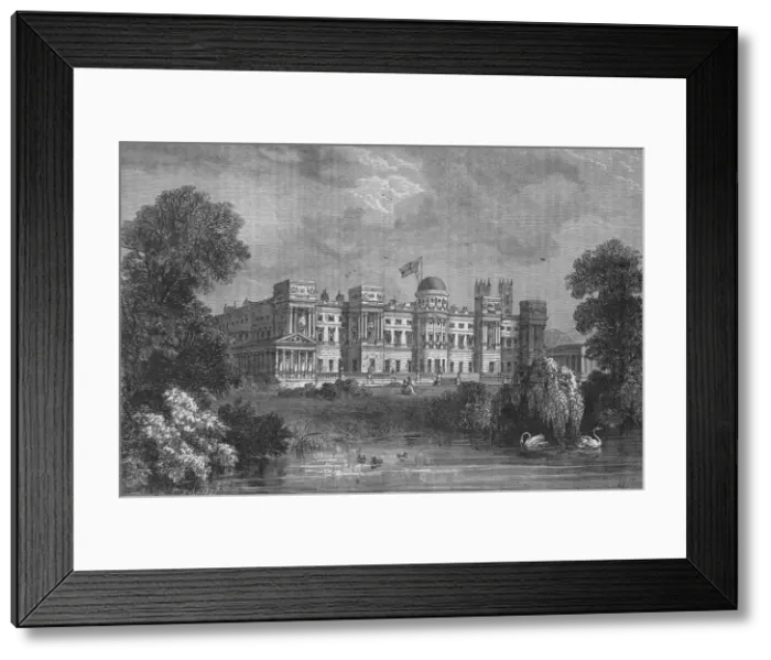 Framed Print : Garden front of Buckingham Palace, Westminster, London, c1875 (1878) Framed Print : Garden front of Buckingham Palace, Westminster, London, c1875 (1878)