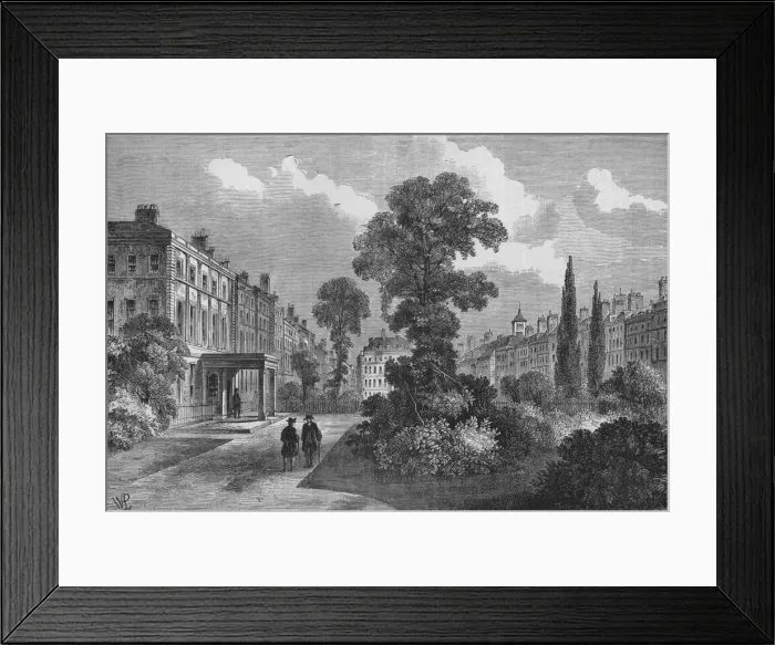 Framed Print : Queen Square, Bloomsbury, London, 1810 (1878) Framed Print : Queen Square, Bloomsbury, London, 1810 (1878)