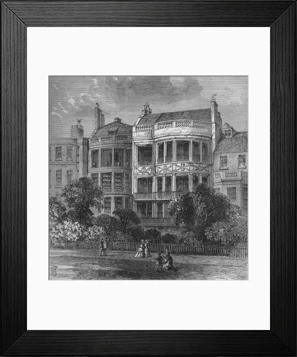 Framed Print : Samuel Rogers house, Green Park front, Westminster, London, c1854 (1878) Framed Print : Samuel Rogers house, Green Park front, Westminster, London, c1854 (1878)