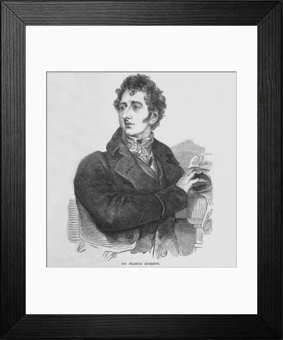 Framed Print : Sir Francis Burdett, English reformist politician, c1810 (1878) Framed Print : Sir Francis Burdett, English reformist politician, c1810 (1878)