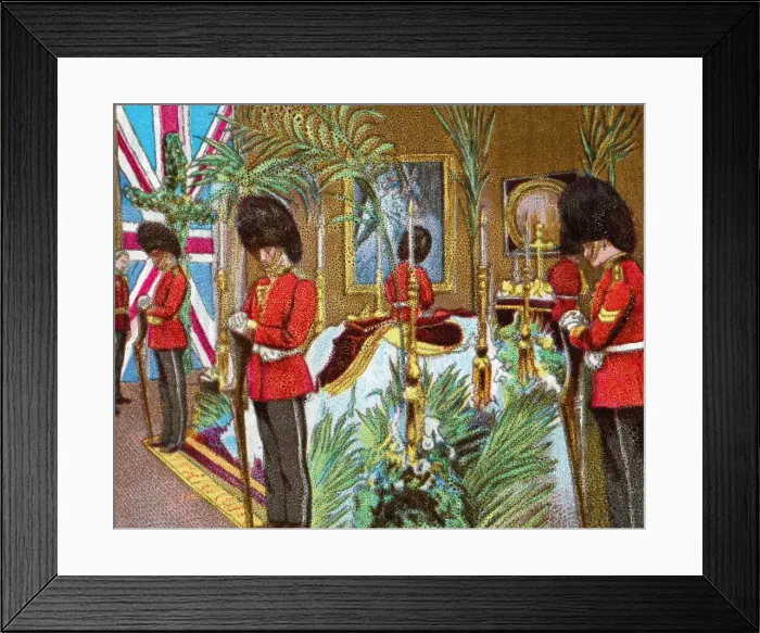 Framed Print : Queen Victoria Lying in State at Osborne House, 1901 (c1902) Framed Print : Queen Victoria Lying in State at Osborne House, 1901 (c1902)