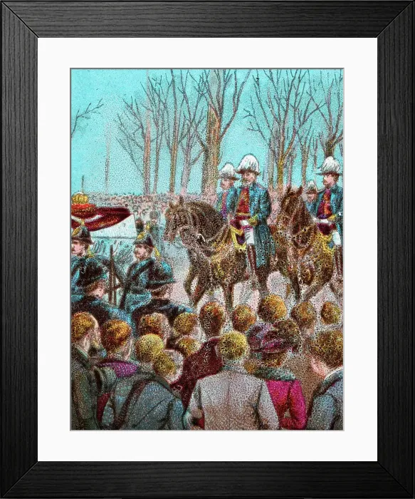 Framed Print : The Funeral Cortege of Queen Victoria followed by King Edward VII, 1901 (c1902) Framed Print : The Funeral Cortege of Queen Victoria followed by King Edward VII, 1901 (c1902)
