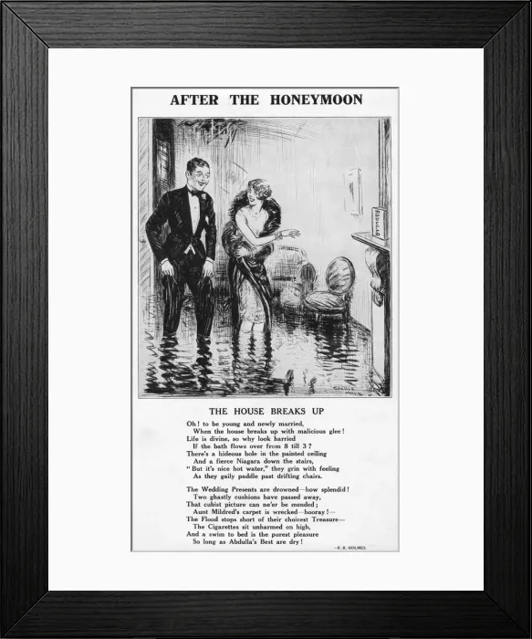 Framed Print : After the Honeymoon - The House Breaks Up, 1927 Framed Print : After the Honeymoon - The House Breaks Up, 1927
