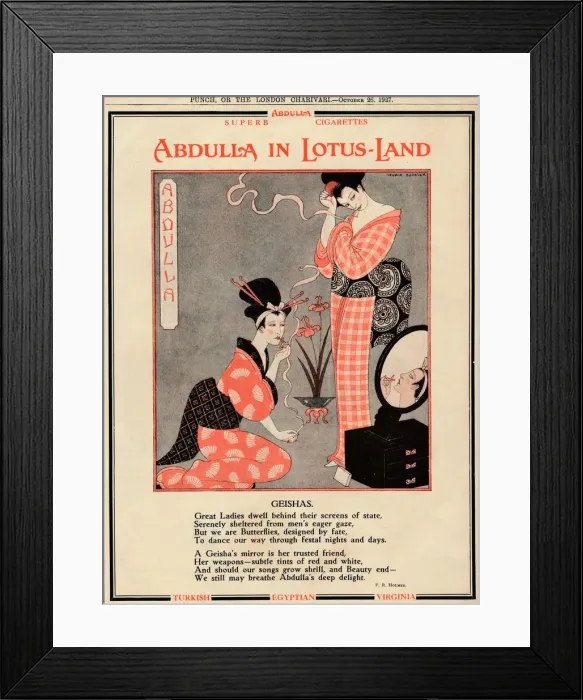 Framed Print : Abdulla in Lotus-Land - Geishas, 1927