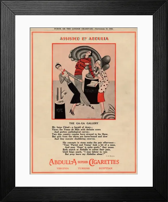 Framed Print : Assisted by Abdulla - The Ga-Ga Gallery, 1934 Framed Print : Assisted by Abdulla - The Ga-Ga Gallery, 1934