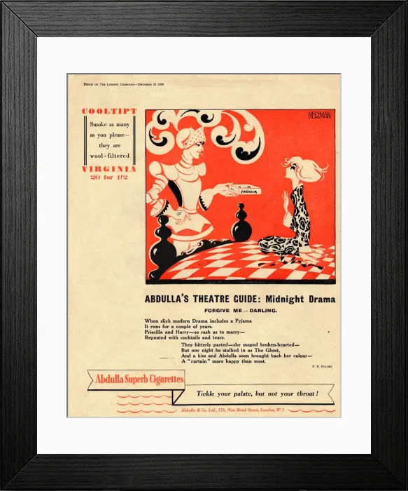 Framed Print : Abdullas Theatre Guide: Midnight Drama - Forgive Me - Darling, 1939 Framed Print : Abdullas Theatre Guide: Midnight Drama - Forgive Me - Darling, 1939