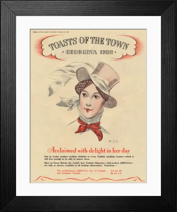 Framed Print : Acclaimed with delight in her day, Toasts of the Town - Georgina 1832, 1940 Framed Print : Acclaimed with delight in her day, Toasts of the Town - Georgina 1832, 1940