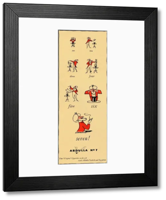 Framed Print : One, two, three, four, five, six, seven - Abdulla No7, 1947 Framed Print : One, two, three, four, five, six, seven - Abdulla No7, 1947
