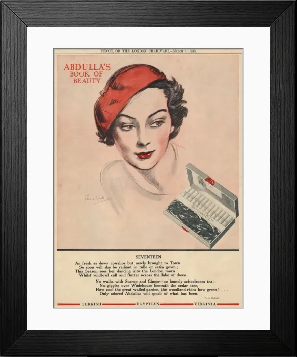 Framed Print : Abdullas Book for Beauty - Seventeen, 1935 Framed Print : Abdullas Book for Beauty - Seventeen, 1935