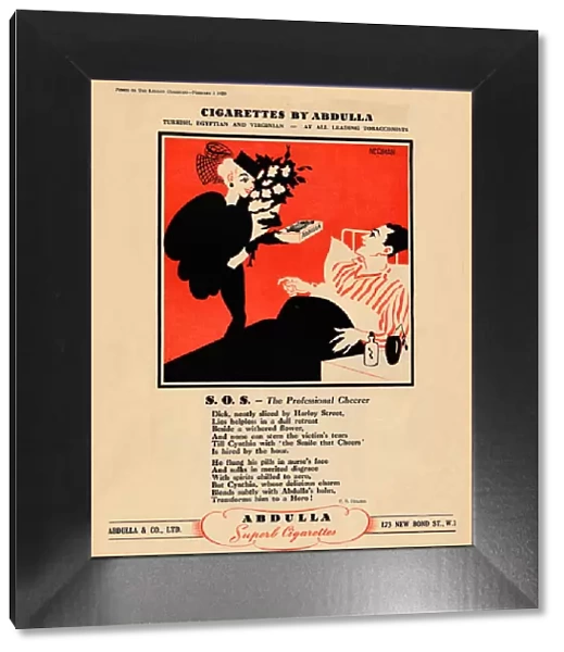 Cigarettes by Abdulla - S. O. S. - The Professional Cheerer, 1939